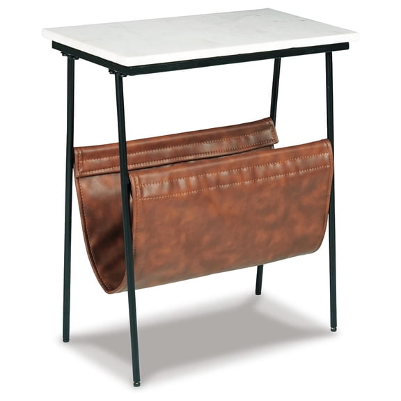 Signature Design by Ashley Contemporary Etanbury Accent Table  Brown/Black/White