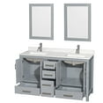 thumbnail image 2 of Wyndham Collection Wcs141460d-Qtz-Unsm24 Sheffield 60" Free Standing Double Basin Vanity, 2 of 7