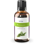 ArOmis Organic Rosemary Essential Oil - Certified Organic - 100% Pure Therapeutic Grade - 30ml (1 fl oz), Undiluted, Oils for Aromatherapy Diffuser