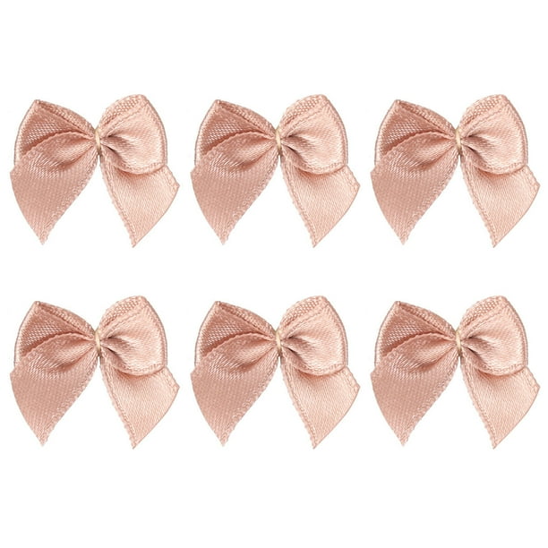 EeaseMX 60 lazos de cinta con flores, hechos a mano, de colores brillantes, accesorios para el cabello para niñas, color café