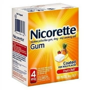 Nicorette Nicotine Gum, 4mg, Fruit Chill 100 ea