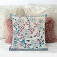 thumbnail image 2 of 18" Glory of Flowers Peacock Broadcloth Blown and Closed Pillow Off White Fabric, 2 of 5