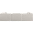 thumbnail image 3 of Meridian Furniture Cube Cream Vegan Leather 3-Pc. Modular Sofa, 3 of 9