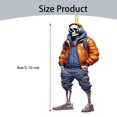 thumbnail image 2 of Clearance! Mysterious Halloween Skeleton Pendant Cool Statue Pendant For Halloween Decor And Car Ornament, 2 of 7