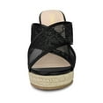 thumbnail image 2 of BLISSFUL STEP Sandales Compensées à Plateforme Espadrille à Enfiler pour Femmes, 2 of 6