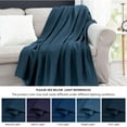 thumbnail image 5 of Chezmoi Collection 100% Cotton 4 Layer Muslin Blanket, Twin Size, Lightweight Breathable Pre-Washed Throw, Soft All Season Blanket for Bed Sofa Couch, Blue, 5 of 9