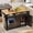 Black, variant on 55" Rolling Kitchen Island Cart with Storage, Mobile Island Table on Wheels with Spice Rack, Towel Rack, Knife Holder & Trash Can Cabinet, Portable Black Kitchen Island for Home and Office
