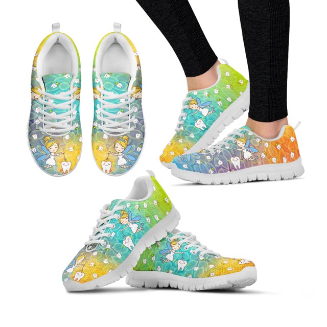 Zapatillas de plataforma negras con diseño de estrella de moda, lindas zapatillas de verano ligeras y transpirables con estampado de dientes de dibujos animados