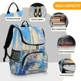 thumbnail image 4 of YAZAOO School Backpack Travel Bag Bookbags Bookbags Ocean Breeze Regatta Pattern, 4 of 7