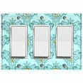 thumbnail image 1 of Metal Light Switch Plate Cover Elegant Yellow Grape Vine Damask Sky Blue DAM090, 1 of 13