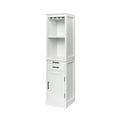 thumbnail image 5 of Wine Bar Cabinet with Hutch, Modular Storage Cabinet for Dining Room or Office with Drawer and Shelves, White Finish, Versatile Home Organization, 5 of 10