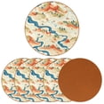 thumbnail image 2 of Landscape 6PCS Round Coasters, Microfiber Leather Drink Coasters Set of 6, 11x11 cm/4.3x4.3 in Absorbent Coaster for Drinks, Cup Coaster for Home and Kitchen Decor, 2 of 6
