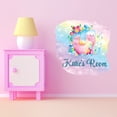 thumbnail image 3 of Personalized Watercolor Decal Living Room Wall Decal for Family Floral Art Colorful Sparkling Background Cute Custom Name - Size: 30 In x 30 In, 3 of 5