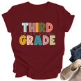 thumbnail image 1 of YDLCAFD T-Shirt Femme Décontracté Mode Imprimé Col Rond Manches Courtes Pull T-Shirt, 1 of 4