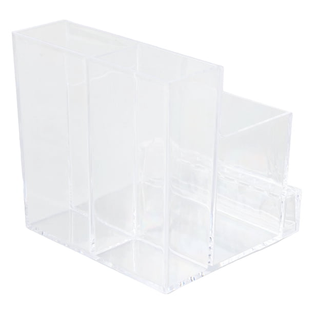Soporte Para Brochas Cosméticas, Caja De Almacenamiento Para Brochas De Maquillaje, Diseño De Compartimento Transparente Multifuncional, Resistente Al Desgaste Para Estudio
