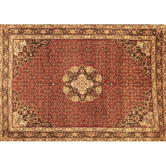 Ahgly Company Indoor Rectangle Medallion Brown Traditional Area Rugs, 3' x 5'