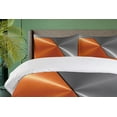 thumbnail image 4 of Ambesonne Orange Grey Duvet Cover Set, Machinery Modern 3D, Queen, Orange Grey, 4 of 6