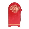 thumbnail image 2 of Letters to Santa Mailbox North Pole Post Vintage Xmas Mailbox Decoration Christmas Farmhouse Decoration Rustic Metal Christmas Table Ornament Red, 2 of 9