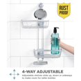 thumbnail image 4 of Zenna Home , Panier de Douche Réglable en Aluminium Chrome Satiné Ne Rouille Jamais, 2 Tablettes, 4 of 10