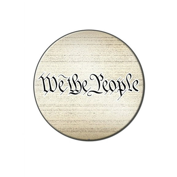We The People - USA - Constitution Lapel Hat Pin Tie Tack Large Round