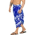 thumbnail image 2 of HAPPY BAY Men's Bath Trunk Swimsuits Sarong Pareo Beach Wrap One Size Blue-T413 Summer Vacation Aloha, 2 of 4