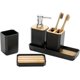 thumbnail image 2 of Juego de accesorios de baño de 5 piezas, regalo de accesorios de baño, decoración bohemia y moderna (negro), 2 of 5