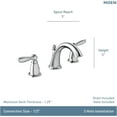 thumbnail image 4 of Moen TV6620ORB Brantford Oil-Rubbed Bronze Two-Handle Widespread Bathroom Sink Faucet for 3-Hole Setups with Valve Included, 4 of 5