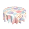 thumbnail image 5 of ZICANCN Round Table Cloths 60 Inch, Watercolor Geometric Circle Pink Table Cover Waterproof Washable Outdoor Picnic Tablecloth, 5 of 8