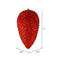 thumbnail image 2 of Vickerman 7" Red Matte Glitter Pinecone Christmas Ornament, 4 per pack, 2 of 3