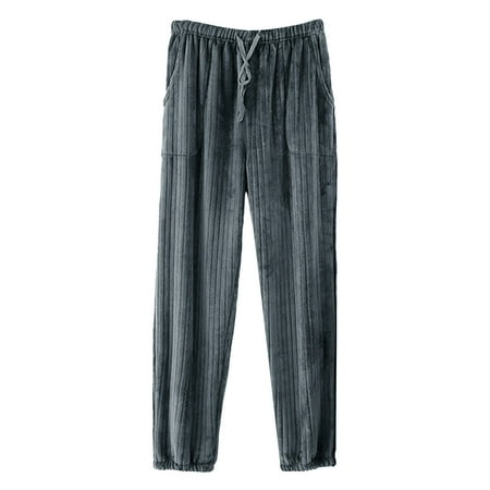 

Huaai Pajama Pants Women s Autumn And Winter Warm Flannel Wide Mouth Trousers Loose Large Size Thick Coral Home Pajamas Plus Size Pants For Women Grey XXL