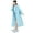 Sky Blue One Size, variant on Huepoe Adult Waterproof Raincoat Hooded Mid-Length Tear-Resistant EVA Rain Poncho for Travel Outdoor
