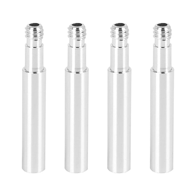 Extensor de Válvula de Bicicleta Unique Bargains Aluminio Aleación Tono Plata 4Pcs