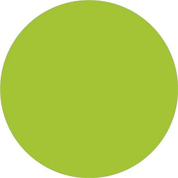 1 in. Circle - Fluorescent Green Removable Labels - Roll of 500