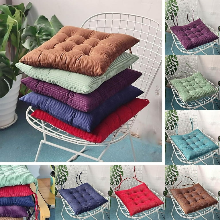 Seat Cushions 40 x 40 cm with Strap for Indoor and Outdoor Use Thick Throw Pillow Light Blue Walmart