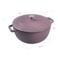 thumbnail image 3 of Staub Cast Iron Essential French Oven, Dutch Oven, 5-quart, serves 5-6, Made in France - Lilac, 3 of 8