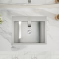 thumbnail image 3 of Logmey Stainless Steel Bathroom Sink Single Hole 21x17 Inch Drop-In Brushed Nickel Bathroom Vanity Basin with Pop-Up Drain, 3 of 6