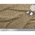thumbnail image 3 of Soimoi Brown Cotton Duck Fabric Notes Musical Instrument Print Fabric by Yard 42 Inch Wide, 3 of 3
