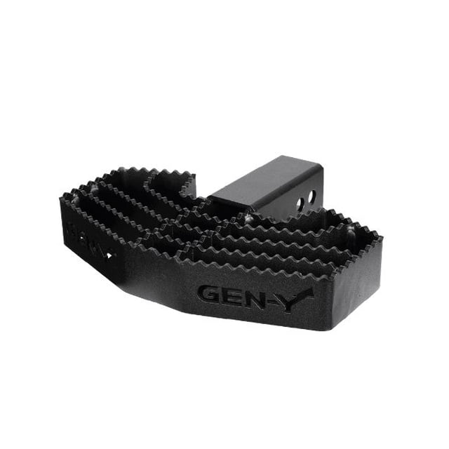 Gen-Y Hitch Truck Step GH-060 2-1/2 Inch Hitch Mount; 600 Pound Capacity; With Built-In Boot Scraper; Black; Steel