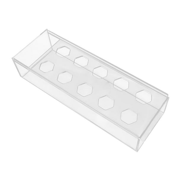 Jarrón de flores rectangular moderno de acrílico para escritorio 10 hoyos