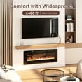thumbnail image 3 of 50" Insert Wall Mounted Electric Fireplace Mantel Features a Touch Screen, Timer, Adjustable Flame Color, 700W / 1400W, 3 of 8