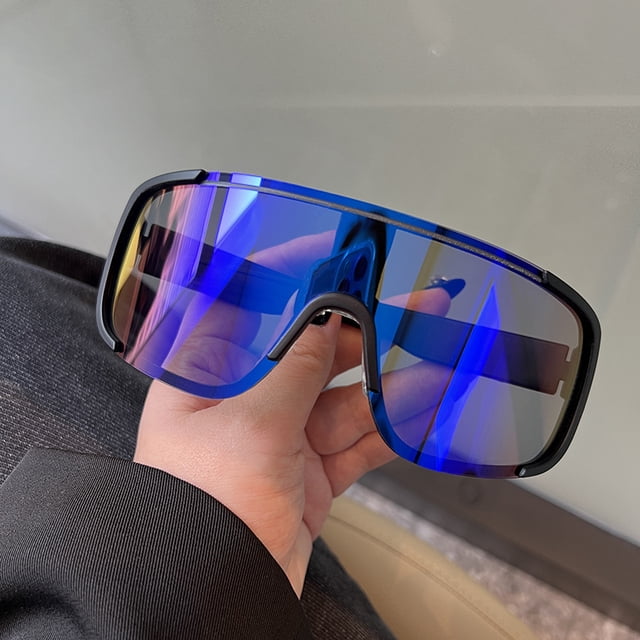Gafas de sol de Ciclismo de estilo Y2K para hombres y mujeres, gafas a prueba de viento, lente de lámina reflectante Retro, gafas deportivas para montar en carretera, nuevo
