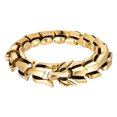 thumbnail image 1 of segolike Gothic Bracelet Titanium Steel Dragon Scale Bangle Gold 7.48 inches, 1 of 8