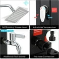 thumbnail image 6 of Arlopu 16 Gallon Solar Heated Shower with Shower Head and Foot Shower Tap for Outdoor Poolside Backyard, with 210D Oxford Cloth Cover, 6 of 12