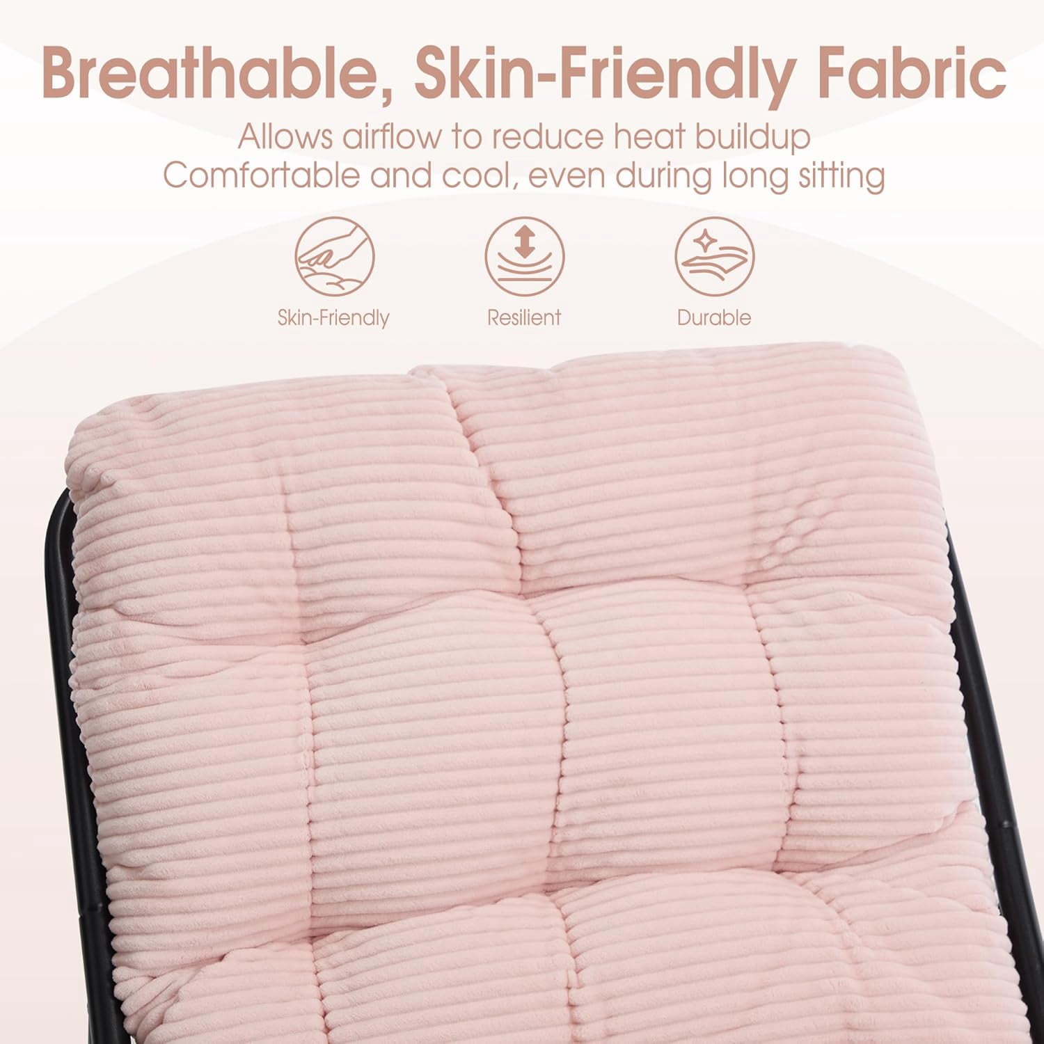 MOONMISS Lounge Chair with Ottoman ,Accent Chair with Plush Cushion and Footstool for Living Room,Pink