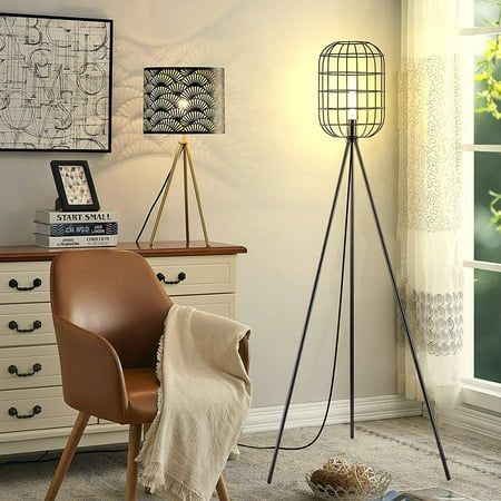 Leezm Black Industrial Floor Lamp For, Farmhouse Style Floor Lamps For Living Room