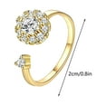 thumbnail image 5 of Fiudx Anillo de Diamantes, Elegante Diseño Giratorio, Joyería de Aleación Ajustable, Perfecto para Viajes, Bodas U Ocasiones Especiales, Regalo Ideal para Mujeres, Impresionante Accesorio de Moda., 5 of 5