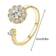 thumbnail image 5 of Anillos para mujer, regalos para mujer, moda para damas, diamante giratorio, abierto, ajustado, anillo giratorio, joyería, 5 of 5