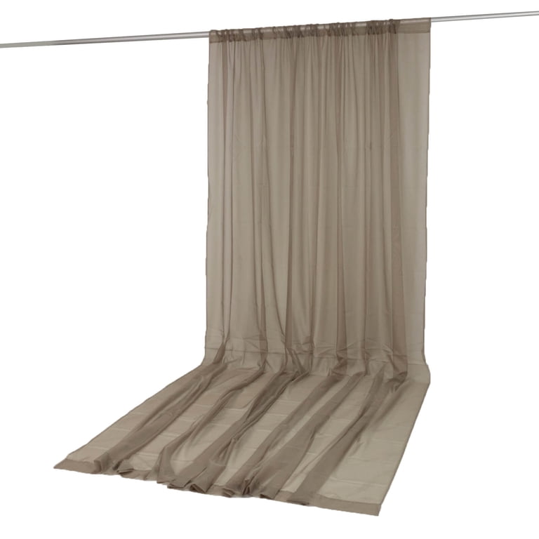 Efavormart Chiffon Backdrop Curtain Panel 10ft x 14ft – Natural Durable ...