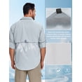 thumbnail image 3 of Little Donkey Andy Men's UPF 50 UV Protection Shirt, Breathable Long Sleeve Fishing Hiking Shirts, Quick Dry Gray Dawn L, 3 of 7