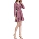 thumbnail image 4 of Vestido de gasa con volantes y lazo en la cintura de puntos suizos para mujer M color rosa polvo, 4 of 7